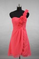 A-Line One-Shoulder Short Chiffon Bridesmaid Dresses/Evening Dresses BD010791