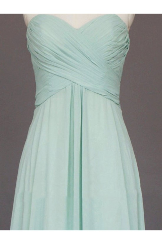 A-Line Sweetheart Long Chiffon Bridesmaid Dresses/Evening Dresses BD010794