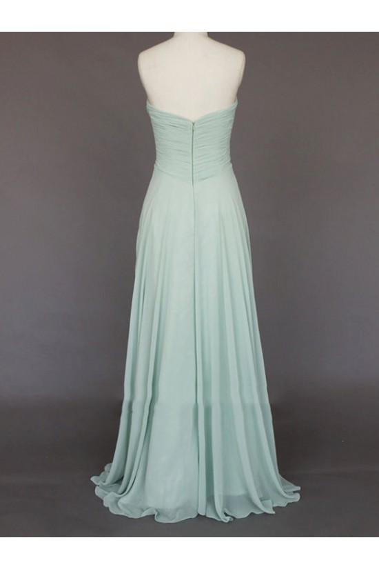 A-Line Sweetheart Long Chiffon Bridesmaid Dresses/Evening Dresses BD010794