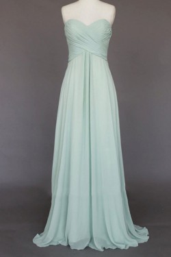 A-Line Sweetheart Long Chiffon Bridesmaid Dresses/Evening Dresses BD010794