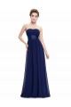 A-Line Strapless Long Chiffon Bridesmaid Dresses/Evening Dresses BD010796
