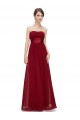 A-Line Strapless Long Chiffon Bridesmaid Dresses/Evening Dresses BD010796
