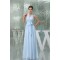 Sleeveless Halter Sheath/Column Long Blue Bridesmaid Dresses 02010008