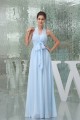 Sleeveless Halter Sheath/Column Long Blue Bridesmaid Dresses 02010008