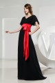 Brush Sweep Train Ruffles Chiffon Silk like Satin Long Black Best Bridesmaid Dresses 02010009 Brush Sweep Train Ruffles Chiffon Silk like Satin Long Black Best Bridesmaid Dresses 02010009