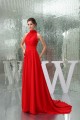 A-Line High-Neck Sleeveless Ruffles Long Red Chiffon Bridesmaid Dresses 02010012 A-Line High-Neck Sleeveless Ruffles Long Red Chiffon Bridesmaid Dresses 02010012