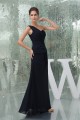 Chiffon Ruffles One-Shoulder Sheath/Column Long Black Bridesmaid Dresses 02010013 Chiffon Ruffles One-Shoulder Sheath/Column Long Black Bridesmaid Dresses 02010013
