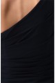 Chiffon Ruffles One-Shoulder Sheath/Column Long Black Bridesmaid Dresses 02010013 Chiffon Ruffles One-Shoulder Sheath/Column Long Black Bridesmaid Dresses 02010013