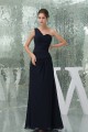 Chiffon Ruffles One-Shoulder Sheath/Column Long Black Bridesmaid Dresses 02010013 Chiffon Ruffles One-Shoulder Sheath/Column Long Black Bridesmaid Dresses 02010013