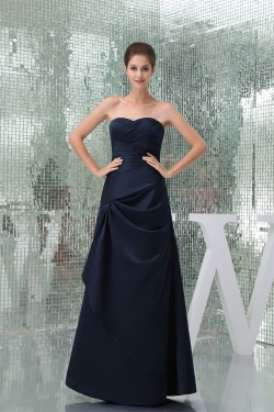 Draped Sleeveless Floor-Length Sheath/Column Best Bridesmaid Dresses 02010022