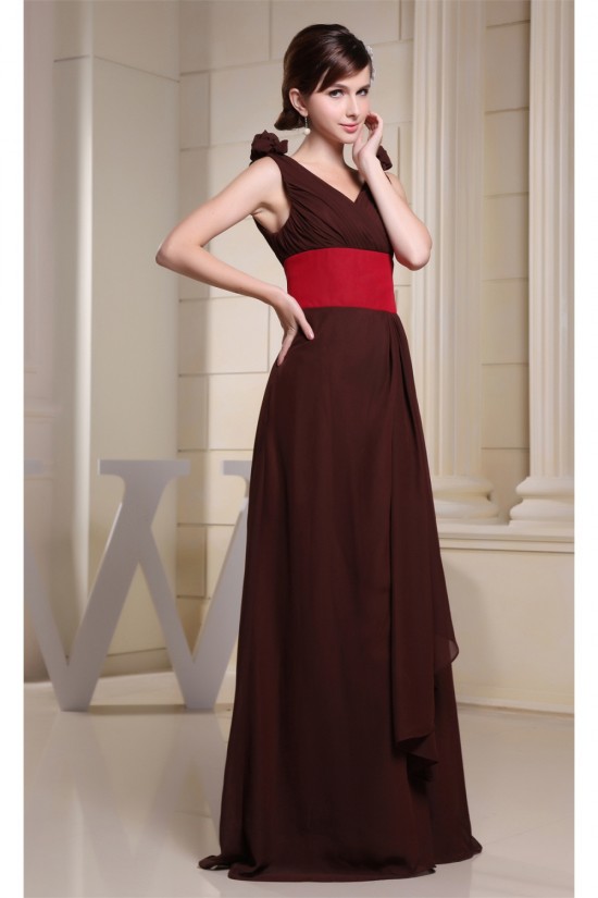 Elegant Sleeveless Chiffon Silk like Satin V-Neck Bridesmaid Dresses 02010026 Elegant Sleeveless Chiffon Silk like Satin V-Neck Bridesmaid Dresses 02010026