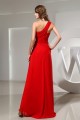 Falbala One-Shoulder Long Red Chiffon Bridesmaid Evening Dresses 02010027 Falbala One-Shoulder Long Red Chiffon Bridesmaid Evening Dresses 02010027