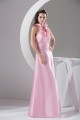 Floor-Length A-Line Halter Sleeveless Ruched Long Pink Bridesmaid Dresses 02010030 Floor-Length A-Line Halter Sleeveless Ruched Long Pink Bridesmaid Dresses 02010030