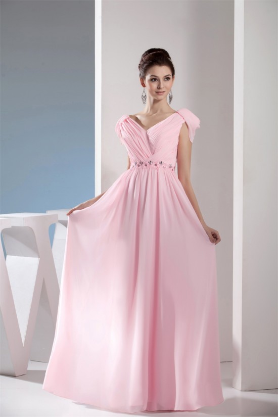 Sheath/Column Floor-Length Chiffon Long Pink Bridesmaid Evening Dresses 02010036 Sheath/Column Floor-Length Chiffon Long Pink Bridesmaid Evening Dresses 02010036