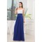A-Line Sweetheart White Blue Beaded Long Bridesmaid Dresses 02010037