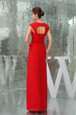 Floor-Length Criss Cross Sweetheart Sheath/Column Best Long Red Bridesmaid Dresses 02010041