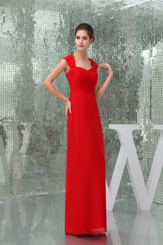 Floor-Length Criss Cross Sweetheart Sheath/Column Best Long Red Bridesmaid Dresses 02010041