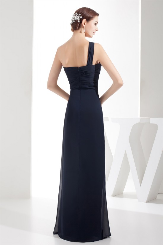 Floor-Length Strapless Sheath/Column Long Navy Blue Chiffon Bridesmaid Dresses 02010048 Floor-Length Strapless Sheath/Column Long Navy Blue Chiffon Bridesmaid Dresses 02010048