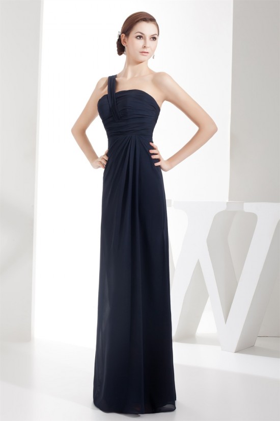 Floor-Length Strapless Sheath/Column Long Navy Blue Chiffon Bridesmaid Dresses 02010048 Floor-Length Strapless Sheath/Column Long Navy Blue Chiffon Bridesmaid Dresses 02010048
