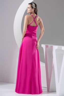 Floor-Length Straps Sleeveless A-Line Beading Bridesmaid Maternity Dresses 02010051