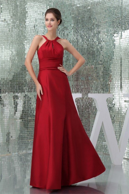 Halter Floor-Length Ruffles Sleeveless Taffeta Long Red Bridesmaid Dresses 02010057 Halter Floor-Length Ruffles Sleeveless Taffeta Long Red Bridesmaid Dresses 02010057