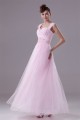 Illusion Sleeves Sweetheart Beaded Long Pink Bridesmaid Dresses 02010063