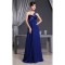 Empire One-Shoulder Beading Long Chiffon Bridesmaid Maternity Dresses 02010068