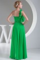 One-Shoulder Sleeveless Chiffon Long Green Best Bridesmaid Dresses 02010074