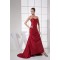 Ruffles Sheath/Column Sleeveless Brush Sweep Train Long Bridesmaid Dresses 02010082