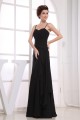 A-Line Sweetheart Spaghetti Strap Floor-Length Long Black Chiffon Bridesmaid Dresses 02010083