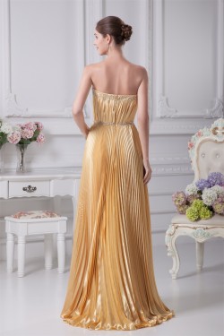 Sheath/Column Beading Strapless Floor-Length Long Bridesmaid Dresses 02010086