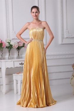 Sheath/Column Beading Strapless Floor-Length Long Bridesmaid Dresses 02010086