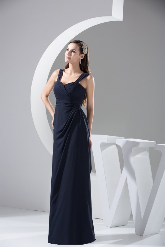 Sheath/Column Simple Style Floor-Length Chiffon Sleeveless Best Bridesmaid Dresses 02010088 Sheath/Column Simple Style Floor-Length Chiffon Sleeveless Best Bridesmaid Dresses 02010088