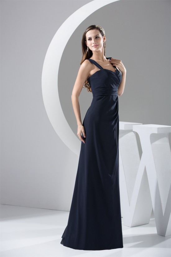 Sheath/Column Simple Style Floor-Length Chiffon Sleeveless Best Bridesmaid Dresses 02010088 Sheath/Column Simple Style Floor-Length Chiffon Sleeveless Best Bridesmaid Dresses 02010088