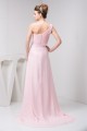 A-Line Beading Brush Sweep Train One-Shoulder Long Pink Chiffon Bridesmaid Dresses 02010089 A-Line Beading Brush Sweep Train One-Shoulder Long Pink Chiffon Bridesmaid Dresses 02010089