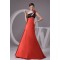 A-Line Silk like Satin Brush Sweep Train One-Shoulder Long Bridesmaid Dresses 02010091