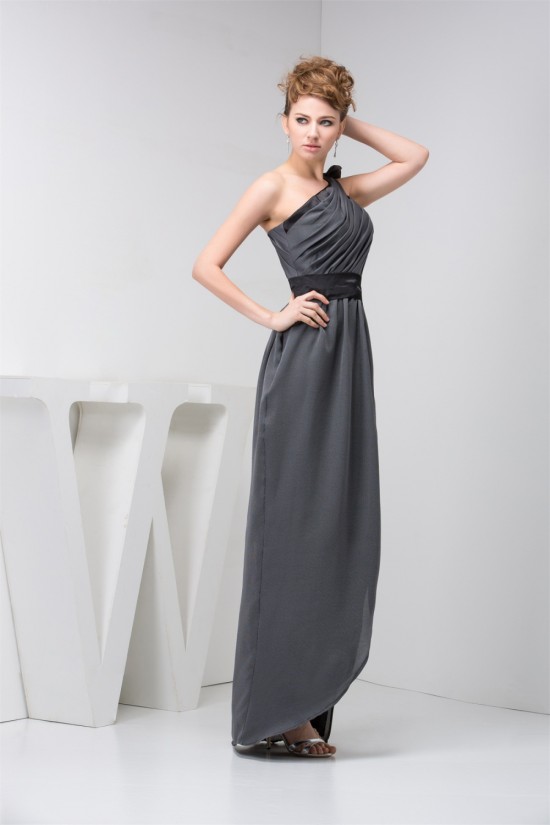 Sheath/Column One-Shoulder Long Chiffon Bridesmaid Dresses under 100 02010093 Sheath/Column One-Shoulder Long Chiffon Bridesmaid Dresses under 100 02010093