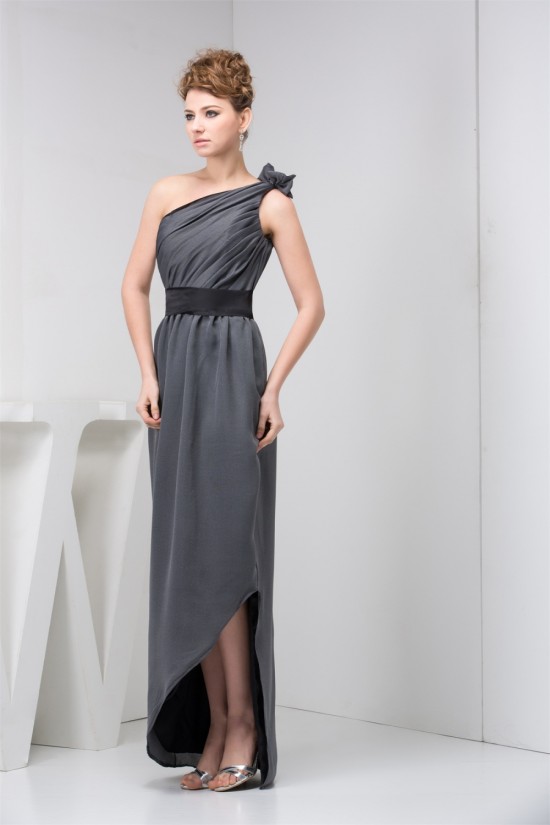 Sheath/Column One-Shoulder Long Chiffon Bridesmaid Dresses under 100 02010093 Sheath/Column One-Shoulder Long Chiffon Bridesmaid Dresses under 100 02010093