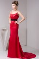 Brush Sweep Train Trumpet/Mermaid Spaghetti Straps Long Red Bridesmaid Dresses 02010094