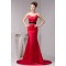 Brush Sweep Train Trumpet/Mermaid Spaghetti Straps Long Red Bridesmaid Dresses 02010094