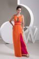 Chiffon Floor-Length V-Neck Long Bridesmaid Dresses 02010098