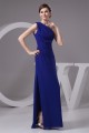 Floor-Length Chiffon One-Shoulder Long Blue Bridesmaid Dresses under 100 02010099