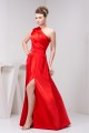 Floor-Length Pleats Long Red Bridesmaid Dresses 02010100