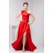 Floor-Length Pleats Long Red Bridesmaid Dresses 02010100