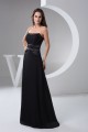Floor-Length Sleeveless Pleats Strapless Long Black Bridesmaid Dresses 02010101