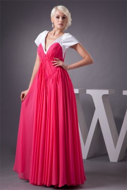 Ruffles A-Line Chiffon Long Bridesmaid Dresses 02010105