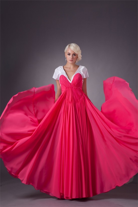 Ruffles A-Line Chiffon Long Bridesmaid Dresses 02010105 Ruffles A-Line Chiffon Long Bridesmaid Dresses 02010105