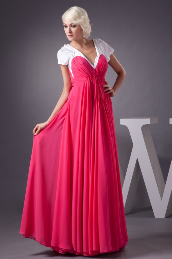 Ruffles A-Line Chiffon Long Bridesmaid Dresses 02010105 Ruffles A-Line Chiffon Long Bridesmaid Dresses 02010105