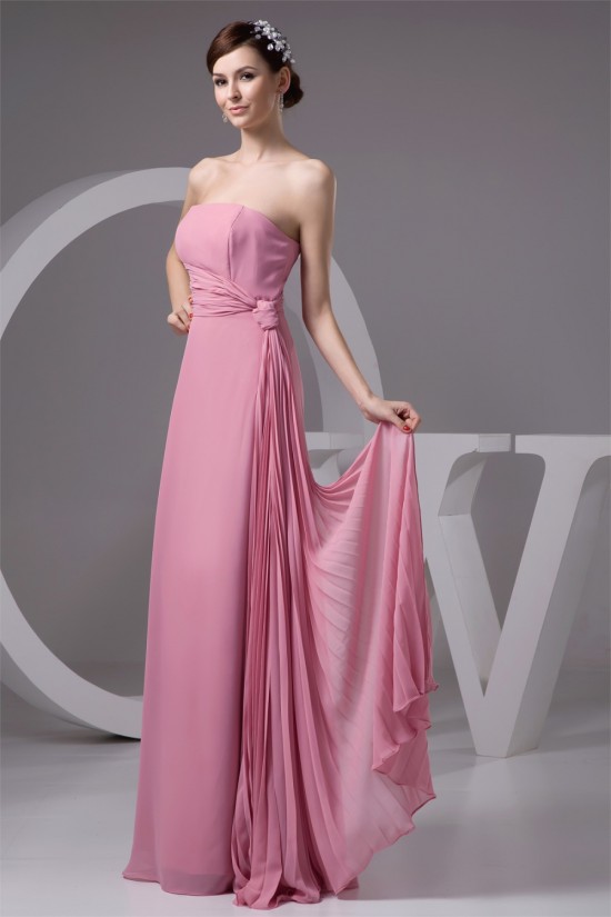 Most Popular Ruffles Strapless Chiffon Long Bridesmaid Dresses 02010106 Most Popular Ruffles Strapless Chiffon Long Bridesmaid Dresses 02010106