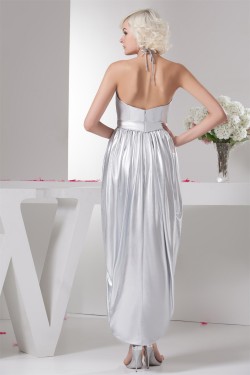 Sheath/Column Asymmetrical Sleeveless Satin Elastic Woven Satin Bridesmaid Dresses 02010108